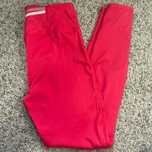 Fabletics Motion365 Red leggings Waist 14” Small Medium